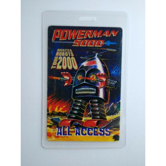 Powerman 5000 Backstage Pass Rockets & Robots Tour 2000 Sci-Fi Space Retro PM5K - Picture 3 of 4